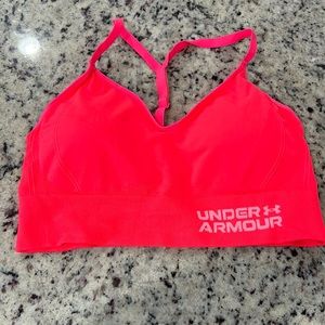 Under Armour Women's Hot Pink Seamless Padded Compression Sports Bra XL